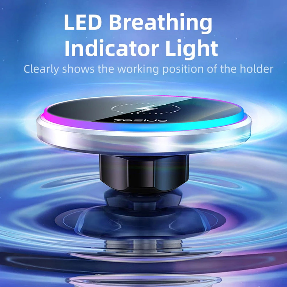 Cargador de Coche Inalámbrico Yesido C292, 15W, 1.67A, Negro