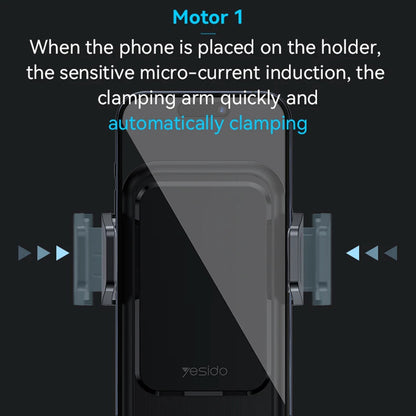 Cargador de Coche Inalámbrico Yesido C312, 15W, 1.67A, Negro