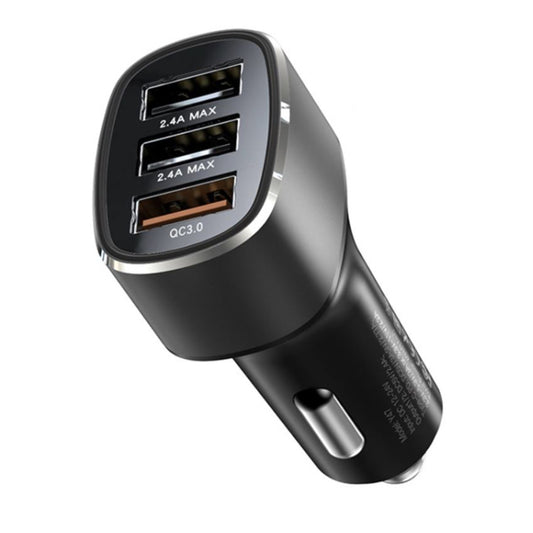 Cargador de Coche Yesido Y46, 42W, 3A, 3 x USB-A, Negro