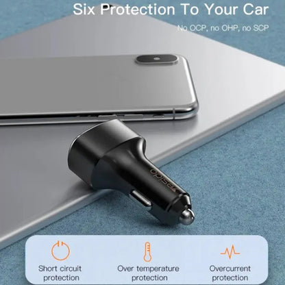 Cargador de Coche Yesido Y46, 42W, 3A, 3 x USB-A, Negro