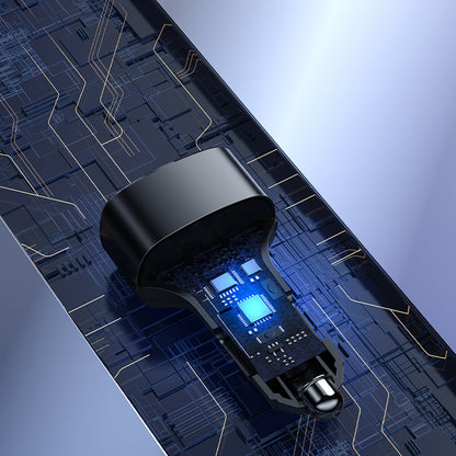 Cargador de coche Yesido Y47, 49W, 3A, 2 x USB-A - 1 x USB-C, Negro