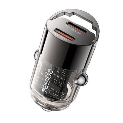 Cargador de Coche Yesido Y69, 30W, 3A, 2 x USB-C, Negro