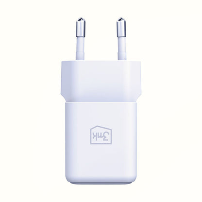 Cargador de Red 3MK Hyper, 20W, 3A, 1 x USB-A - 1 x USB-C, Blanco