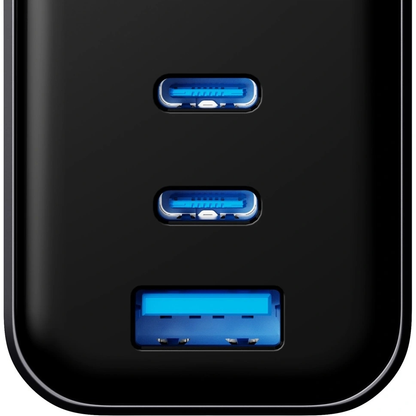 Cargador de Red 3MK InCharge Lumin Display, 67W, 5A, 1 x USB-A - 2 x USB-C, Negro
