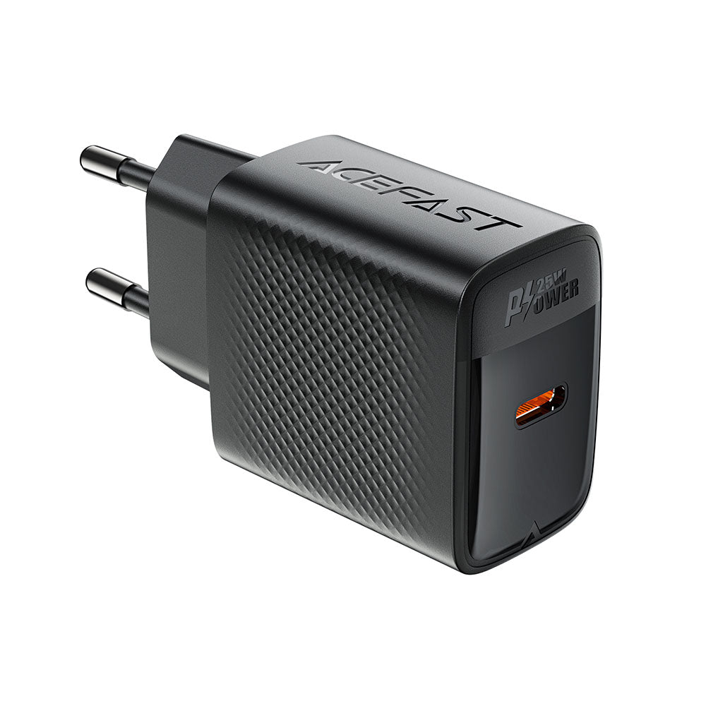 Cargador de Red Acefast A104, 25W, 3A, 1 x USB-C, Negro