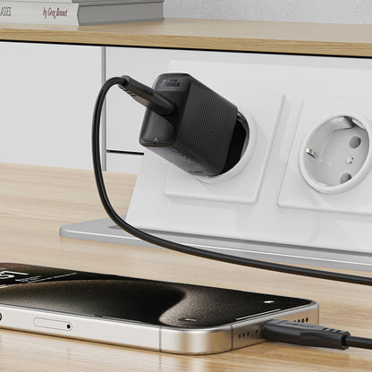 Cargador de Red Acefast A104, 25W, 3A, 1 x USB-C, Negro