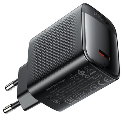 Cargador de Red Acefast A112, 45W, 3A, 1 x USB-C, Negro