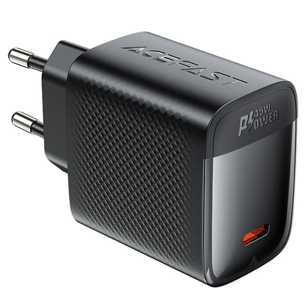 Cargador de Red Acefast A112, 45W, 3A, 1 x USB-C, Negro