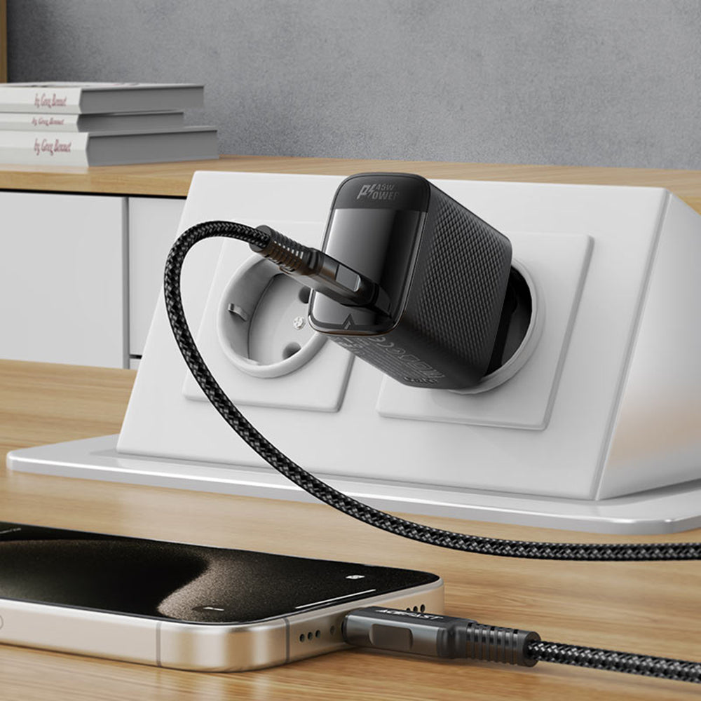 Cargador de Red Acefast A112, 45W, 3A, 1 x USB-C, Negro