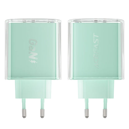 Cargador de Red Acefast A45 Exploration, 65W, 3.25A, 1 x USB-A - 2 x USB-C, Verde