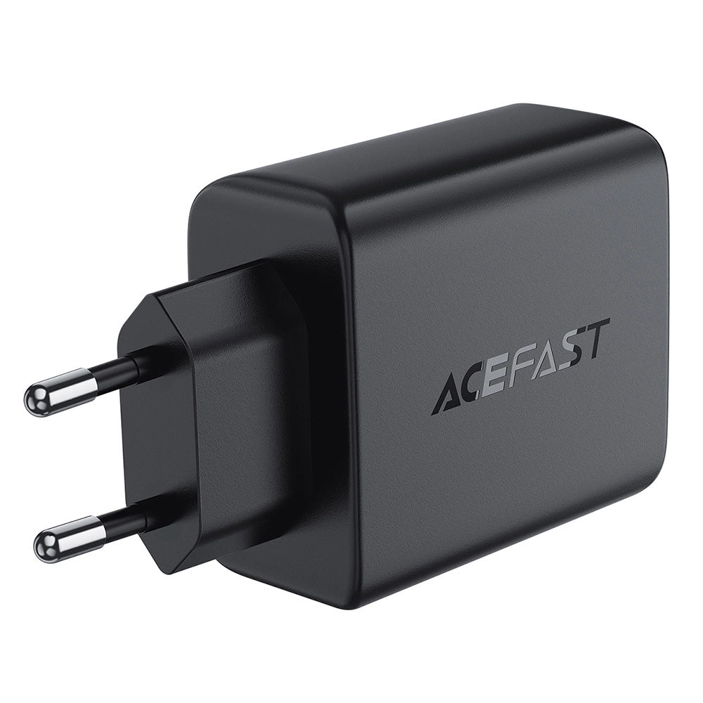 Cargador de red Acefast A61, 45W, 3A, 2 x USB-A - 2 x USB-C, Negro