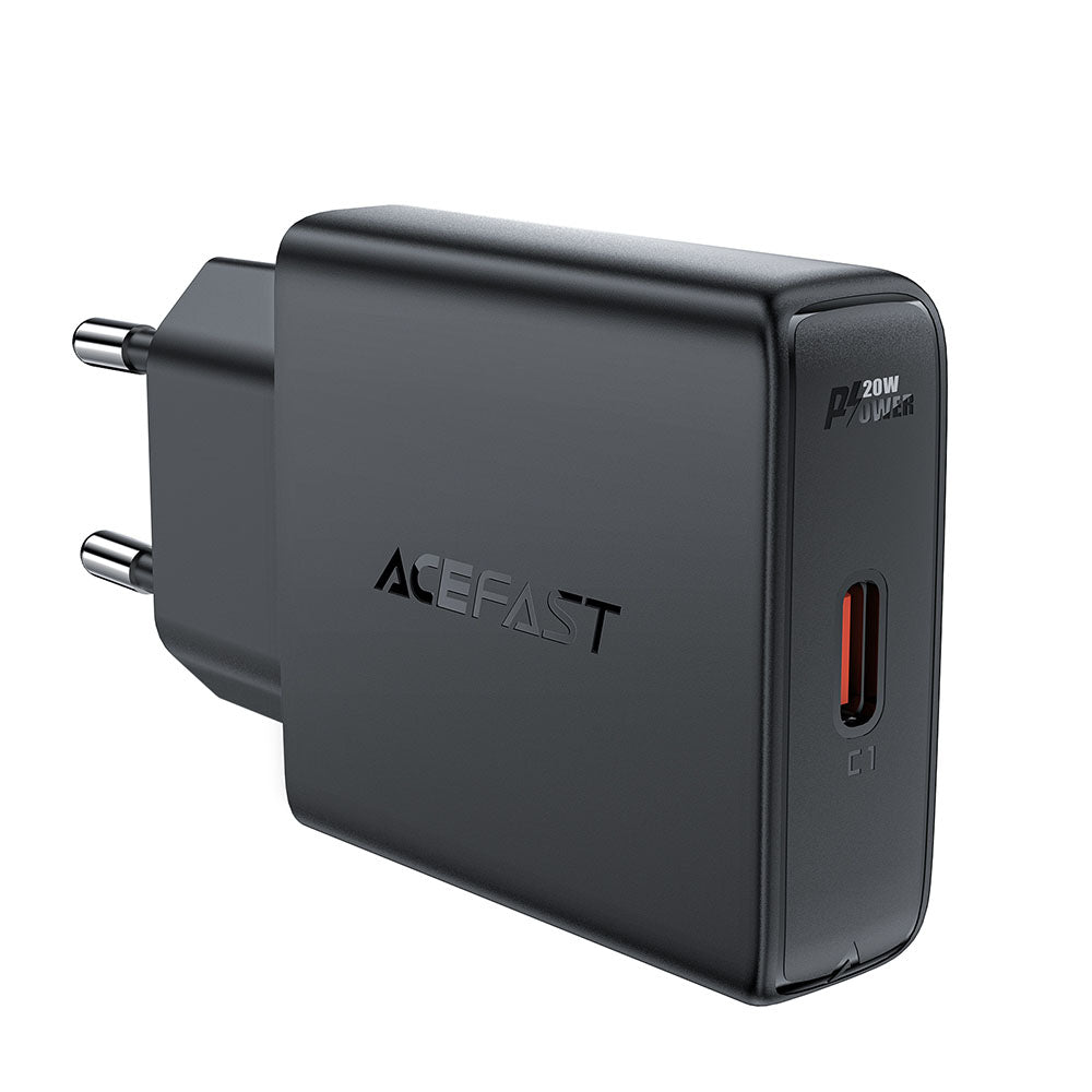 Cargador de Red Acefast A65, 20W, 3A, 1 x USB-C, Negro