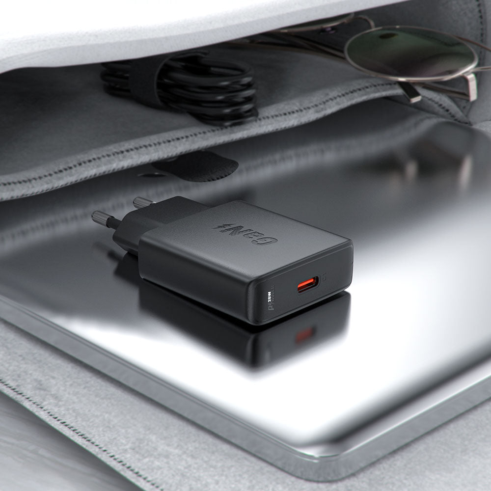 Cargador de Red Acefast A65, 20W, 3A, 1 x USB-C, Negro