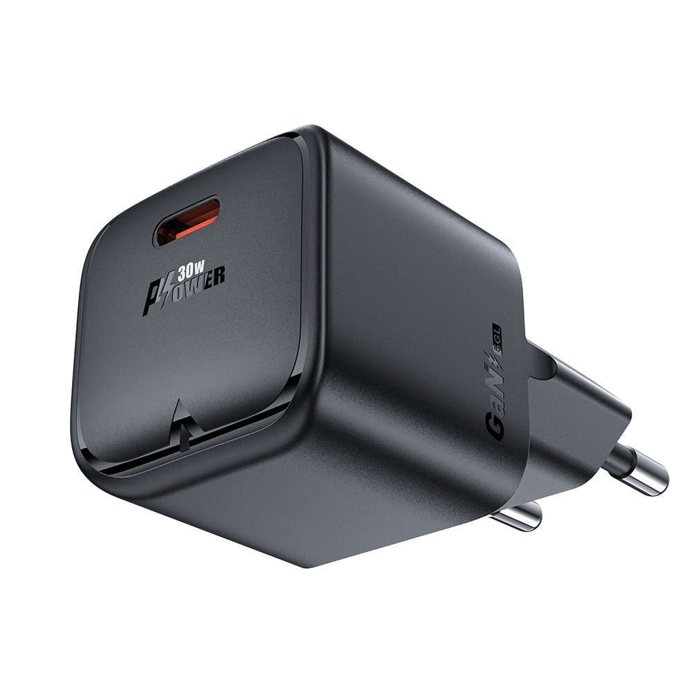Cargador de Red Acefast A77, 30W, 3A, 1 x USB-C, Negro