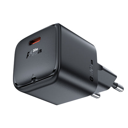 Cargador de Red Acefast A77, 30W, 3A, 1 x USB-C, Negro