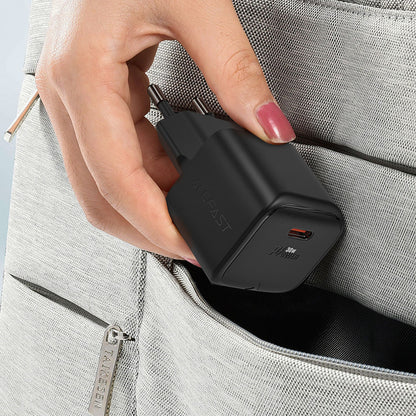 Cargador de Red Acefast A77, 30W, 3A, 1 x USB-C, Negro
