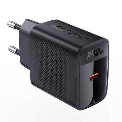 Cargador de Red Acefast A82, 20W, 3A, 1 x USB-C, Negro