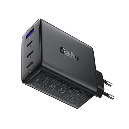 Cargador de Red Acefast A94, 100W, 5A, 1 x USB-A - 3 x USB-C, Negro