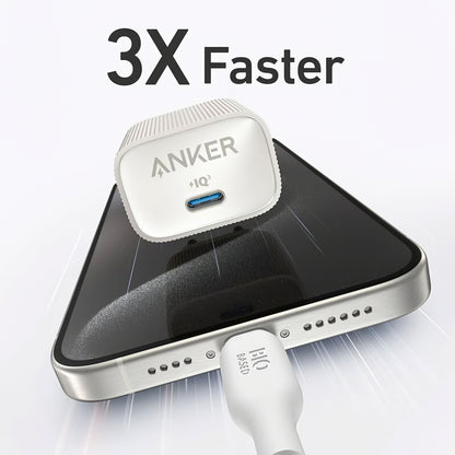 Cargador de red Anker 511 Nano 4, 30W, 3A, 1 x USB-C, Blanco A2337G21 