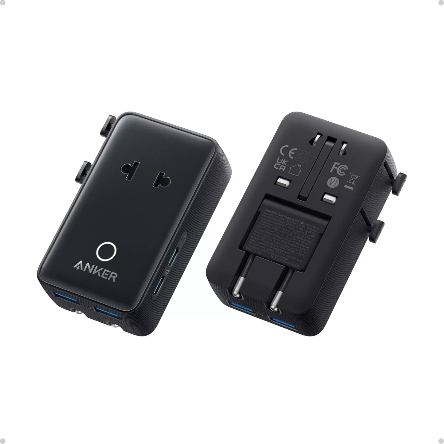 Cargador de Red Anker Nano Travel, 20W, 3A, 2 x USB-A - 2 x USB-C, Negro A9215H11