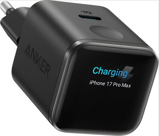 Cargador de Red Anker Nano Display, 45W, 3A, 1 x USB-C, Negro A121DG11