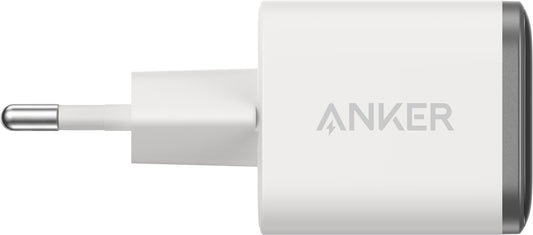 Cargador de Red Anker Nano Display, 45W, 3A, 1 x USB-C, Blanco A121DG21