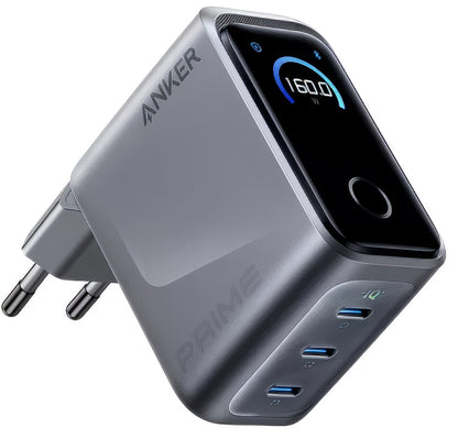 Cargador de Red Anker Prime, 160W, 5.36A, 3 x USB-C, Gris A2687341