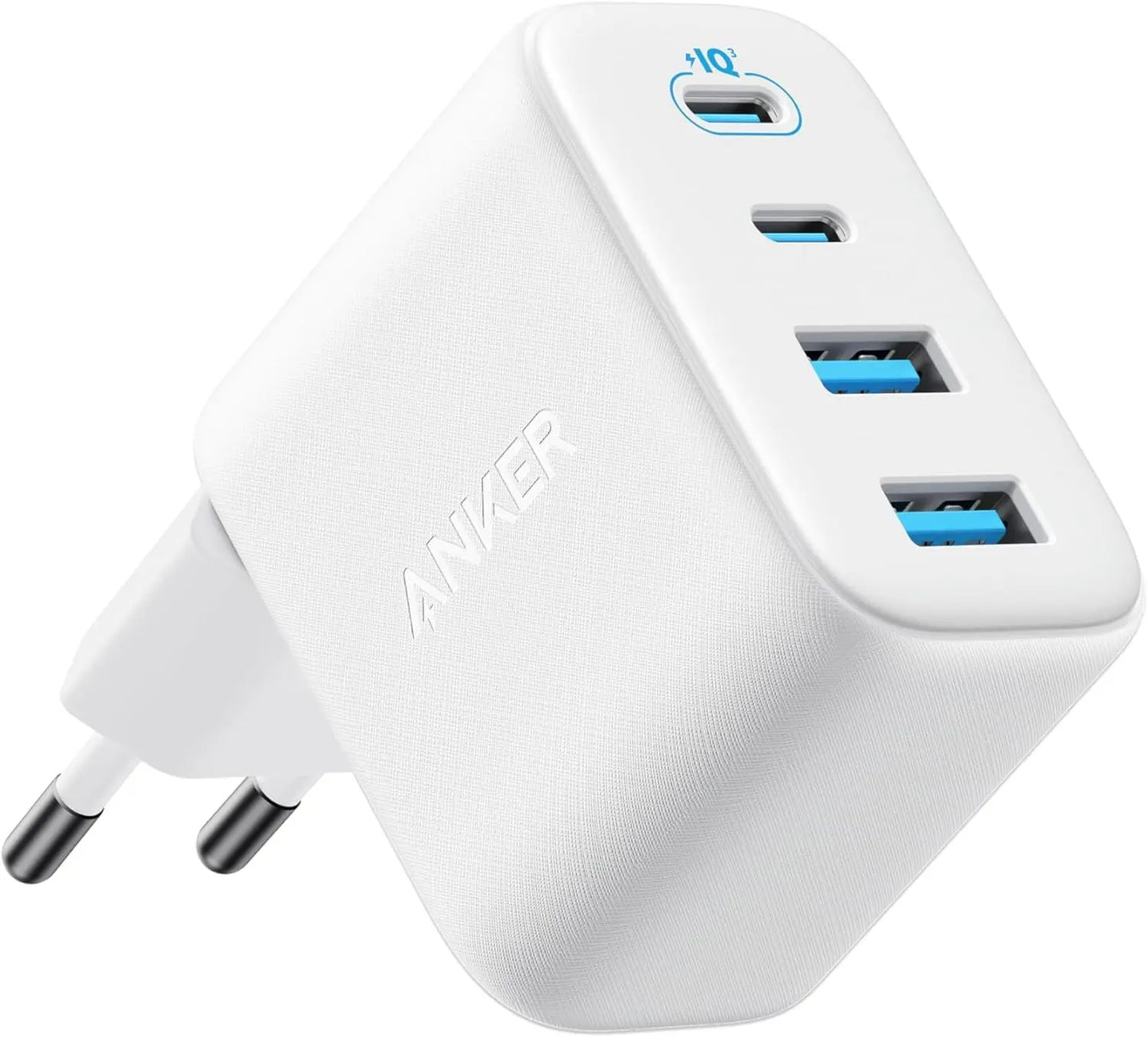 Cargador de Red Anker Zolo, 50W, 3A, 2 x USB-A - 2 x USB-C, Blanco