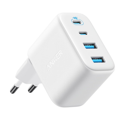 Cargador de red Anker Zolo, 50W, 3A, 2 x USB-A - 2 x USB-C, Blanco A121EG21