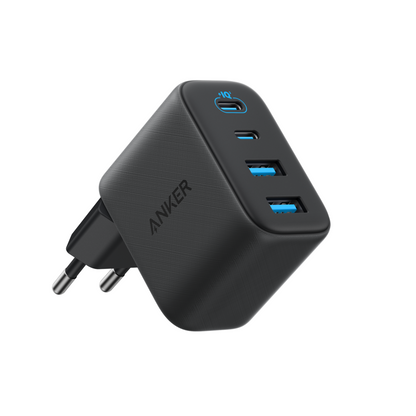 Cargador de Red Anker Zolo, 50W, 3A, 2 x USB-A - 2 x USB-C, Negro A121EG11