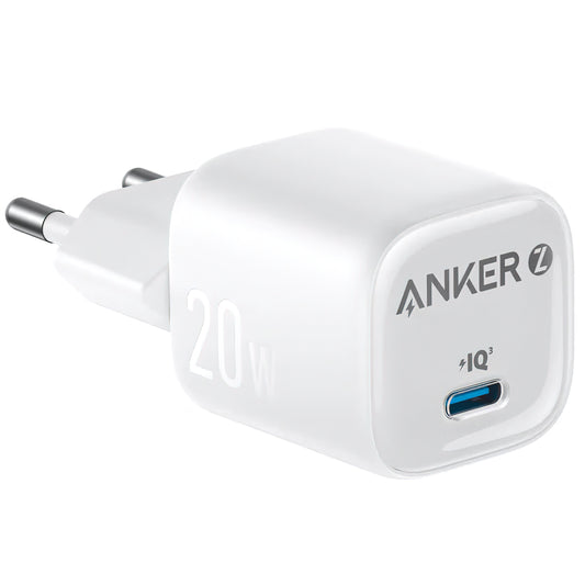 Cargador de Red Anker Zolo, 20W, 3A, 1 x USB-C, Blanco A2699G21
