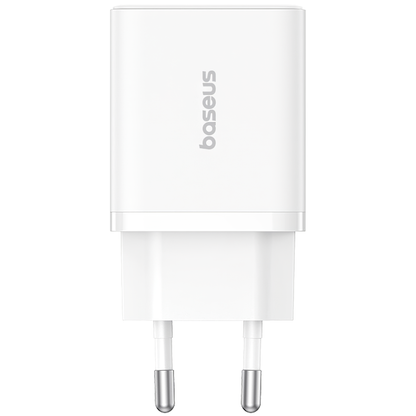 Cargador de red Baseus Cube, 20W, 3A, 1 x USB-A - 1 x USB-C, Blanco P1011140321313-00 