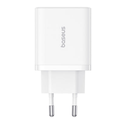 Cargador de Red Baseus Cube, 30W, 3A, 2 x USB-A - 1 x USB-C, Blanco P10111402213-00