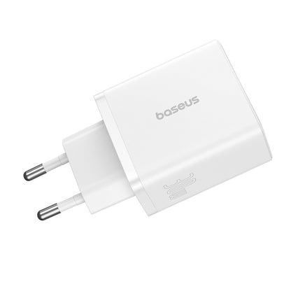Cargador de Red Baseus Cube, 30W, 3A, 2 x USB-A - 1 x USB-C, Blanco P10111402213-00