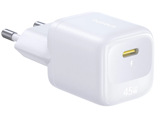 Cargador de red Baseus EnerFill FN22, 45 W, 3 A, 1 x USB-C, Blanco E0123301