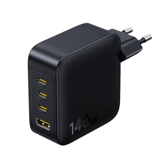 Cargador de Red Baseus EnerFill FH11, 140W, 5A, 1 x USB-A - 3 x USB-C, Negro E0121J00