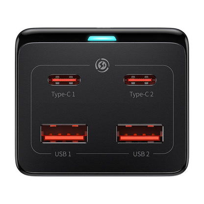 Cargador de red Baseus GaN3 Pro PowerStrip, 100W, 5A,2 x USB-A - 2 x USB-C - 1 x Schuko, Negro PSZM000401 PSZM000401 