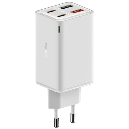 Cargador de red Baseus GaN6 Pro, 65 W, 3,25 A, 2 x USB-A - 2 x USB-C, blanco 