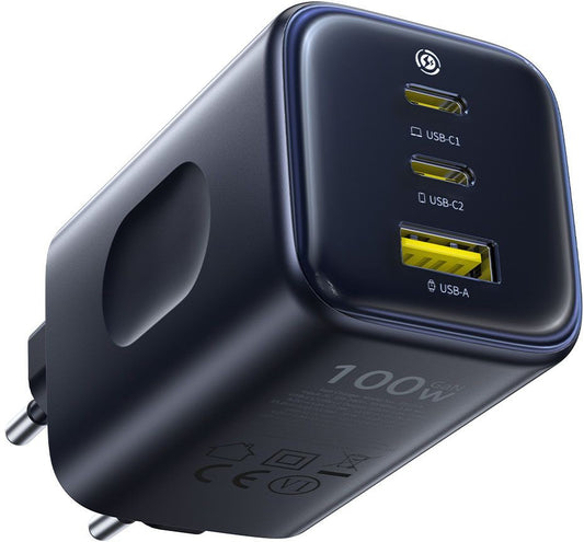 Cargador de Red Baseus PicoGo AE11, 100W, 1 x USB-A - 2 x USB-C, Negro E0121400