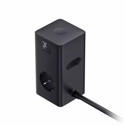Cargador de Red Baseus PowerCombo, 35W, 5A, 2 x USB-A - 2 x USB-C - 3 x Schuko, Negro, Reacondicionado E00023606113-00
