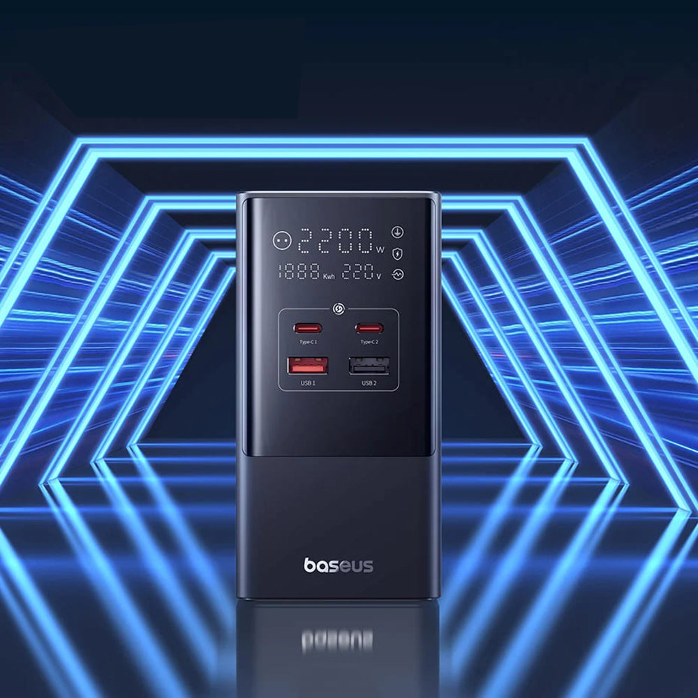 Cargador de Red Baseus PowerCombo, 35W, 5A, 2 x USB-A - 2 x USB-C - 3 x Schuko, Negro, Reacondicionado E00023606113-00