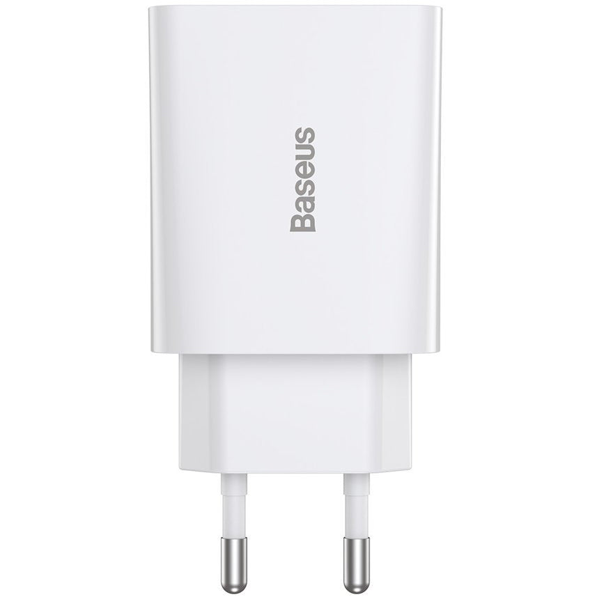 Cargador de Red Baseus Speed Mini, 20W, 3A, 1 x USB-C, Blanco CCFS-SN02