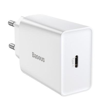 Cargador de Red Baseus Speed Mini, 20W, 3A, 1 x USB-C, Blanco CCFS-SN02
