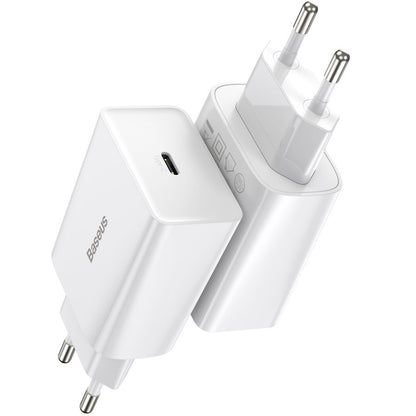 Cargador de Red Baseus Speed Mini, 20W, 3A, 1 x USB-C, Blanco CCFS-SN02