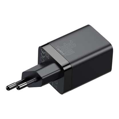 Cargador de red Baseus Super Si Pro, 30W, 3A, 1 x USB-A - 1 x USB-C, Negro CCSUPP-E01