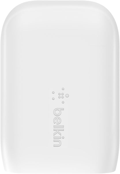 Cargador de Red Belkin BoostCharge Dual, 37W, 3A, 1 x USB-A - x USB-C, Blanco WCB007vfWH