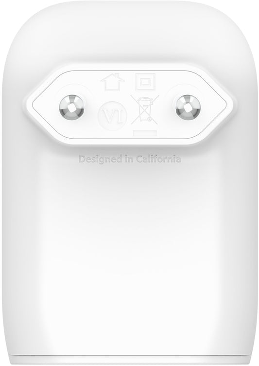 Cargador de Red Belkin BoostCharge Dual, 37W, 3A, 1 x USB-A - 1 x USB-C, Blanco WCB007vfWH