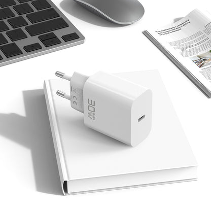 Cargador de red Blavec BC-14, 30 W, 3 A, 1 x USB-C, blanco