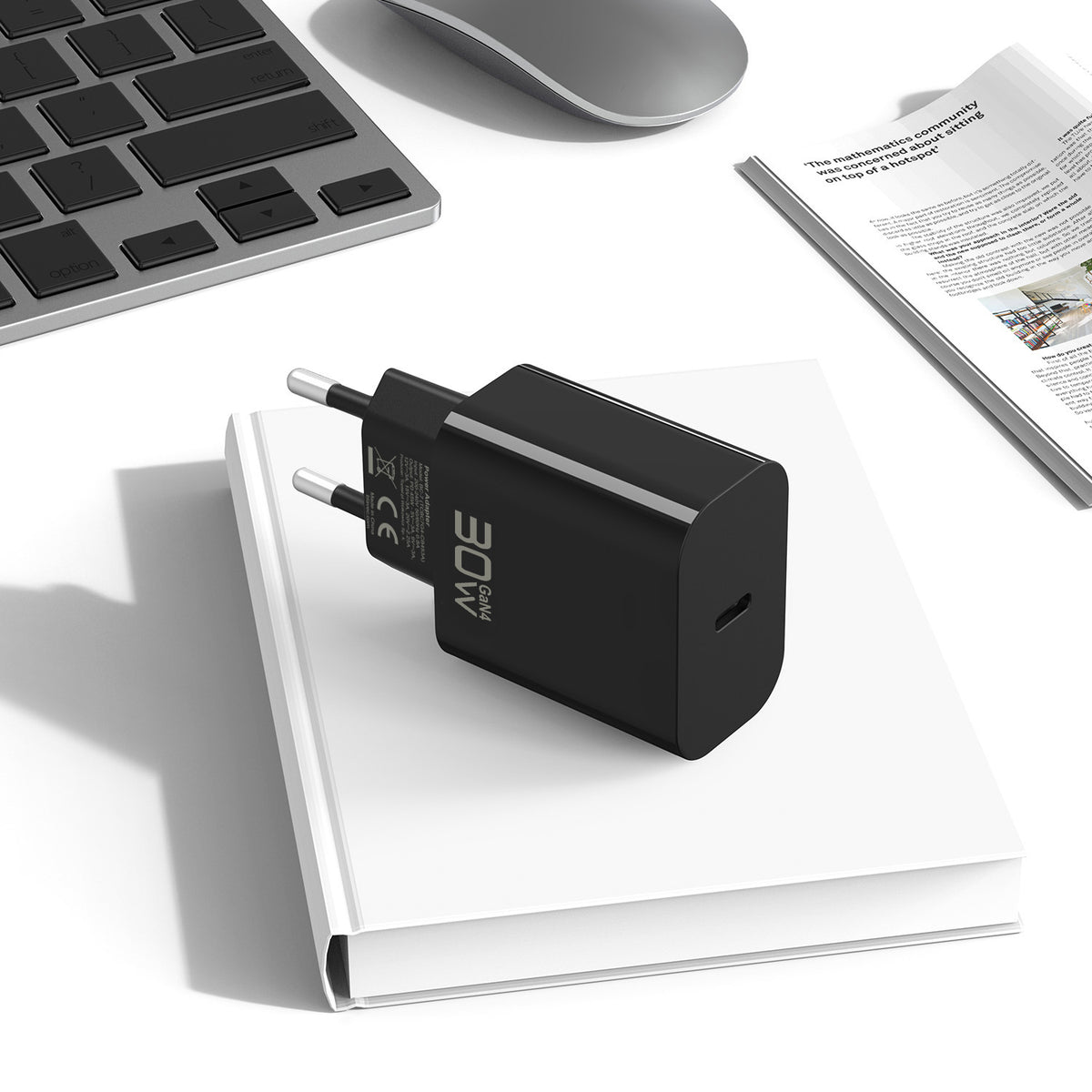 Cargador de red Blavec BC-14, 30 W, 3 A, 1 x USB-C, negro