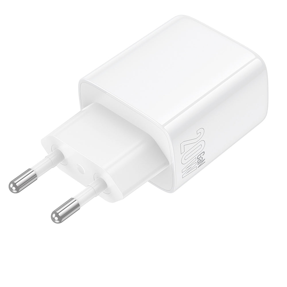 Cargador de Red Borofone BN27 Fuente, 20W, 3A, 1 x USB-A - 1 x USB-C, Blanco